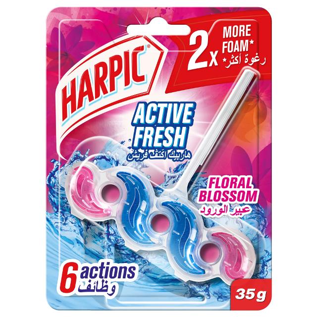 Harpic Active Fresh Power 6 Toilet Cleaner Floral Blossom 35g