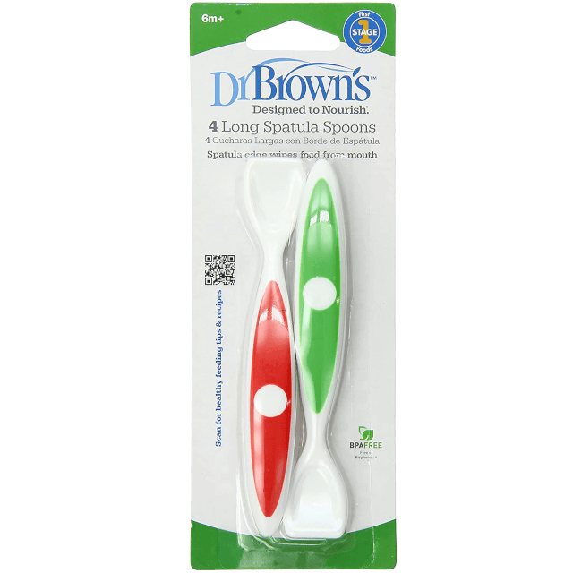 Dr Browns Long Spatula Spoons 4ct
