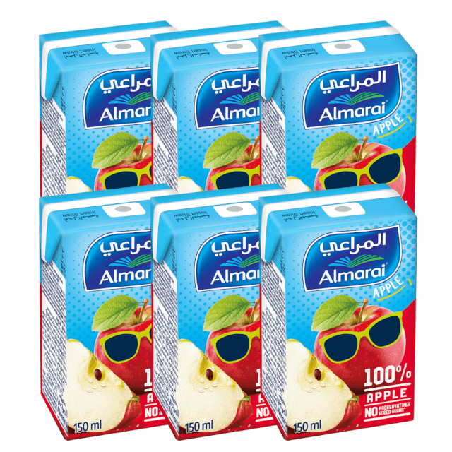 Al Marai No Sugar Apple Drink - Added 140ml x 6