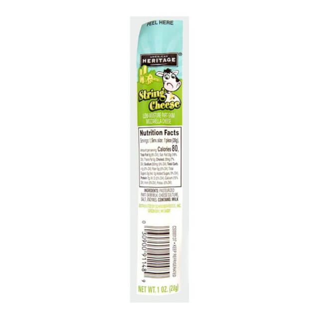 American Heritage Mozzarella String Cheese 28g