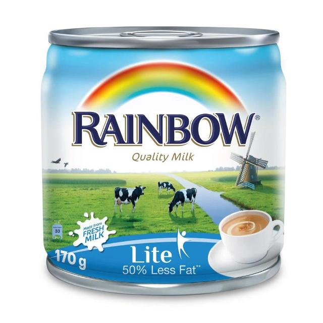 Rainbow Evaporated Milk Light 170g
