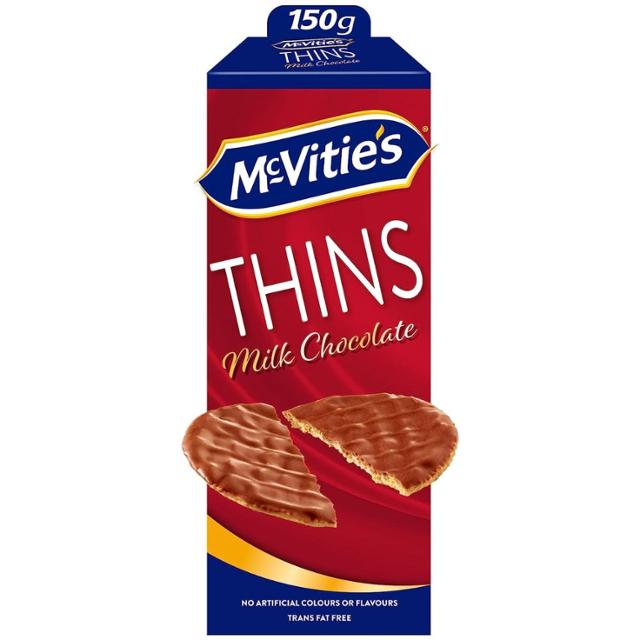 Mcvities Digestive Thins Milk Chocolate 150g