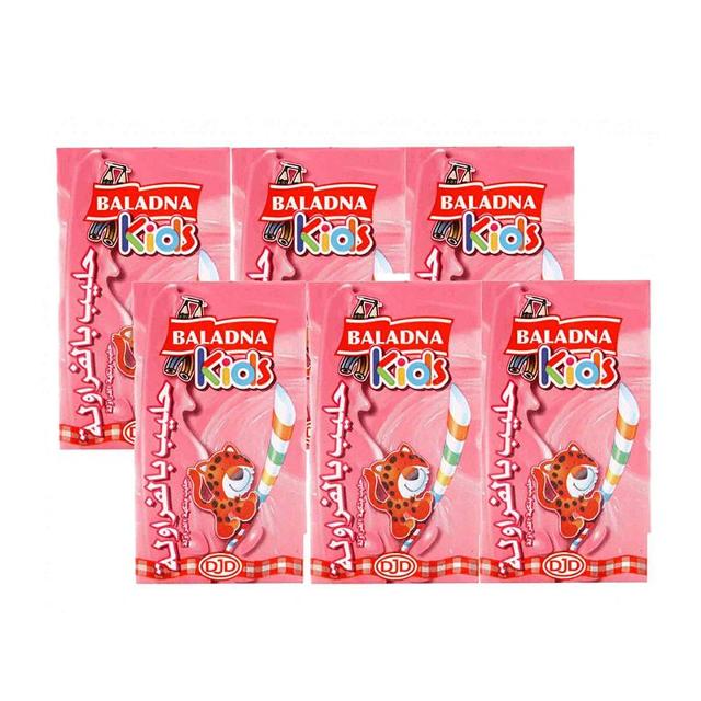 Baladna Kids Strawberry Milk 125ml x 6
