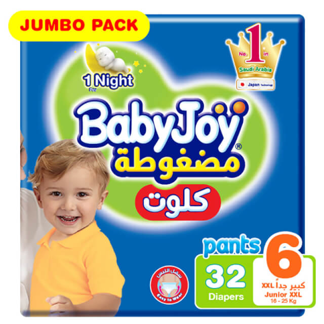 BabyJoy - Cullotte Jumbo Pack, Junior xxL, 16+kg - 32 count