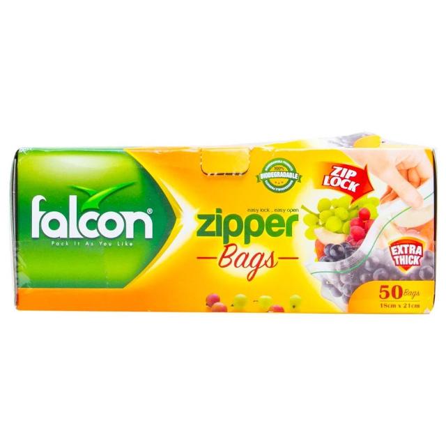 Falcon Zipper Bags Size 18cm x 21cm 50pcs