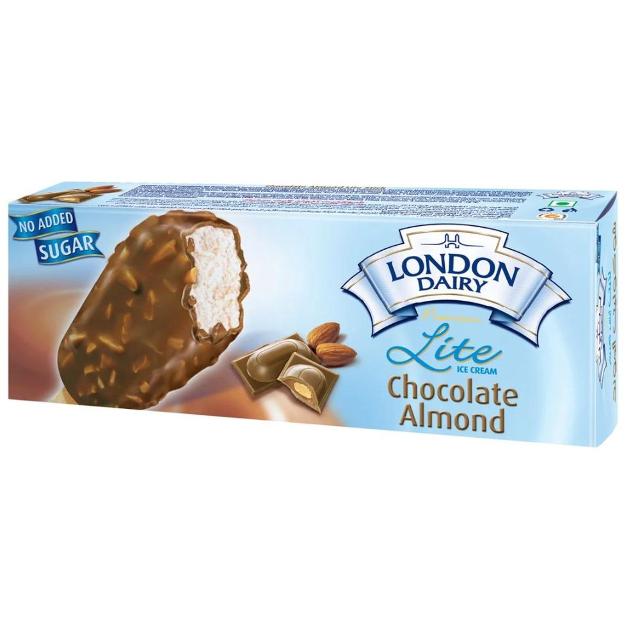 London Dairy Lite Chocolate Almond Ice Cream Stick 110ml