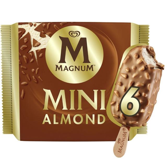 Magnum Mini Ice Cream Stick Almond 6 x 57.5ml