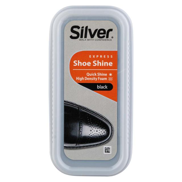Silver Instant Shoe Shine Liquid Black 75ml
