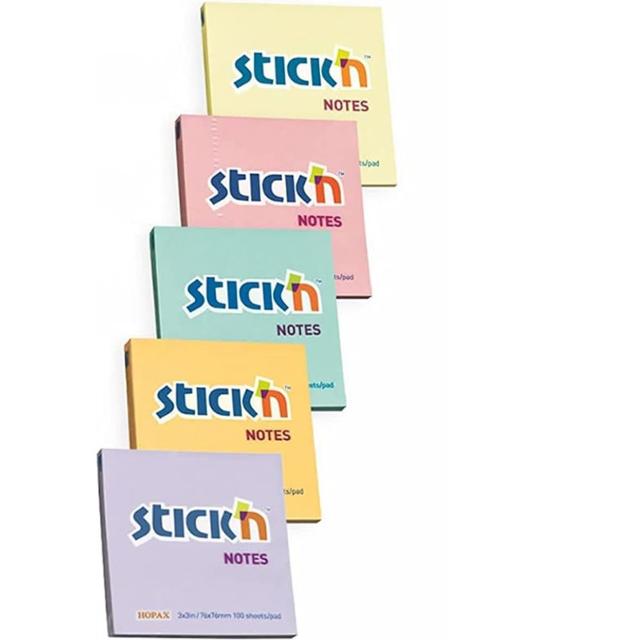 Hopax Stick'n Notes 76 x 127mm - Pack of 4 Colored
