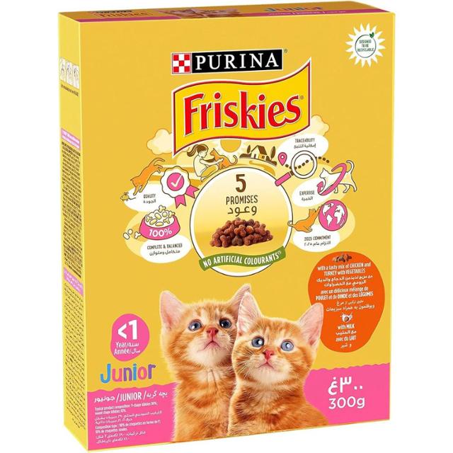 Purina Friskies Junior Chicken, Milk & Vegetables Cat Food 300g