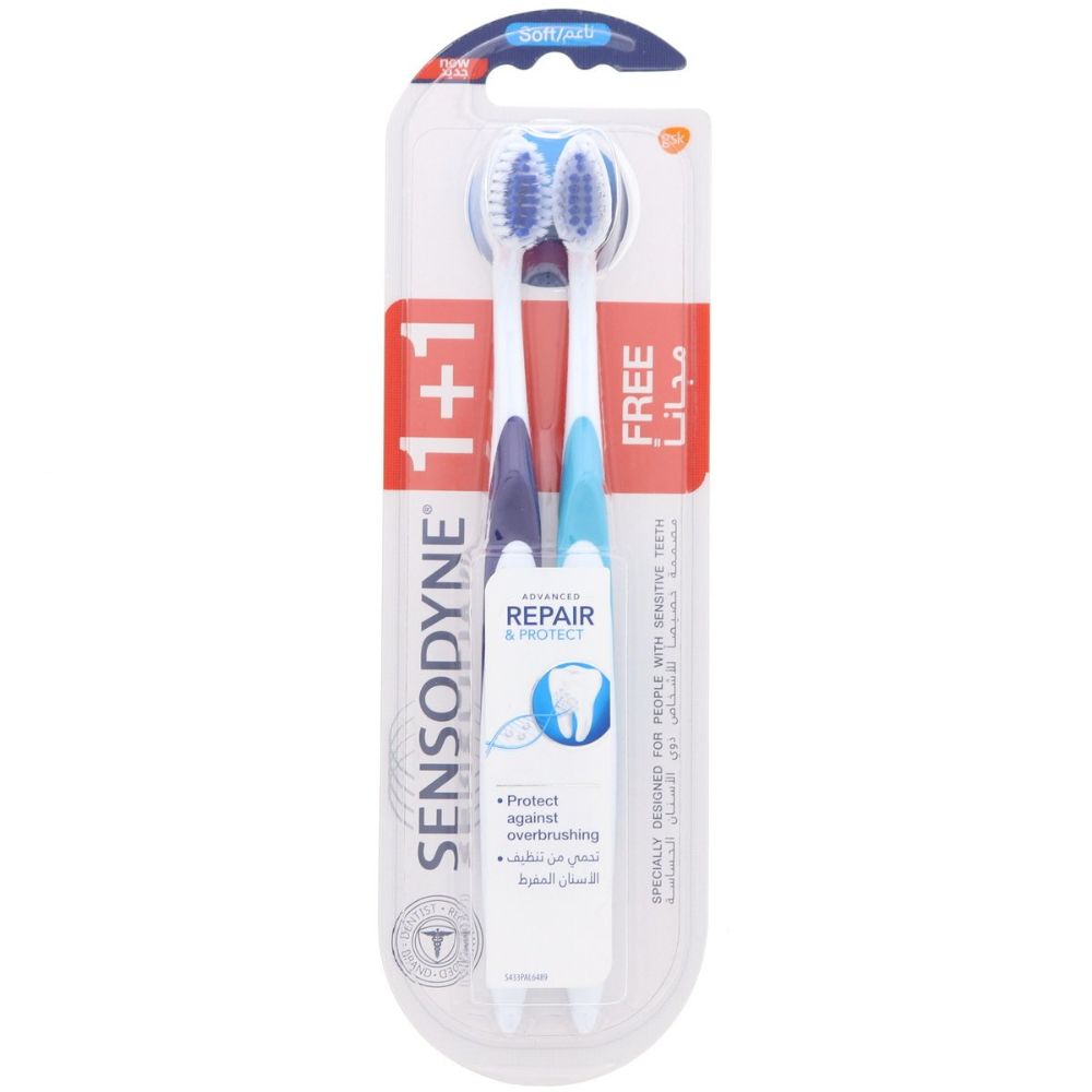 Sensodyne Advanced Repair & Protect Soft Toothbrush Assorted Color 2 pcs
