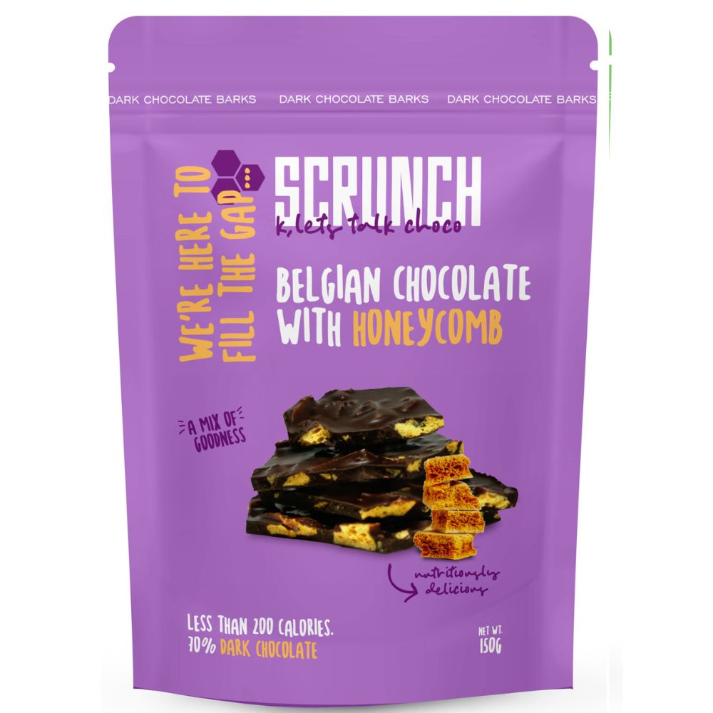 Scrunch Belgian Chocolate with Honeycomb - Barks - 150g