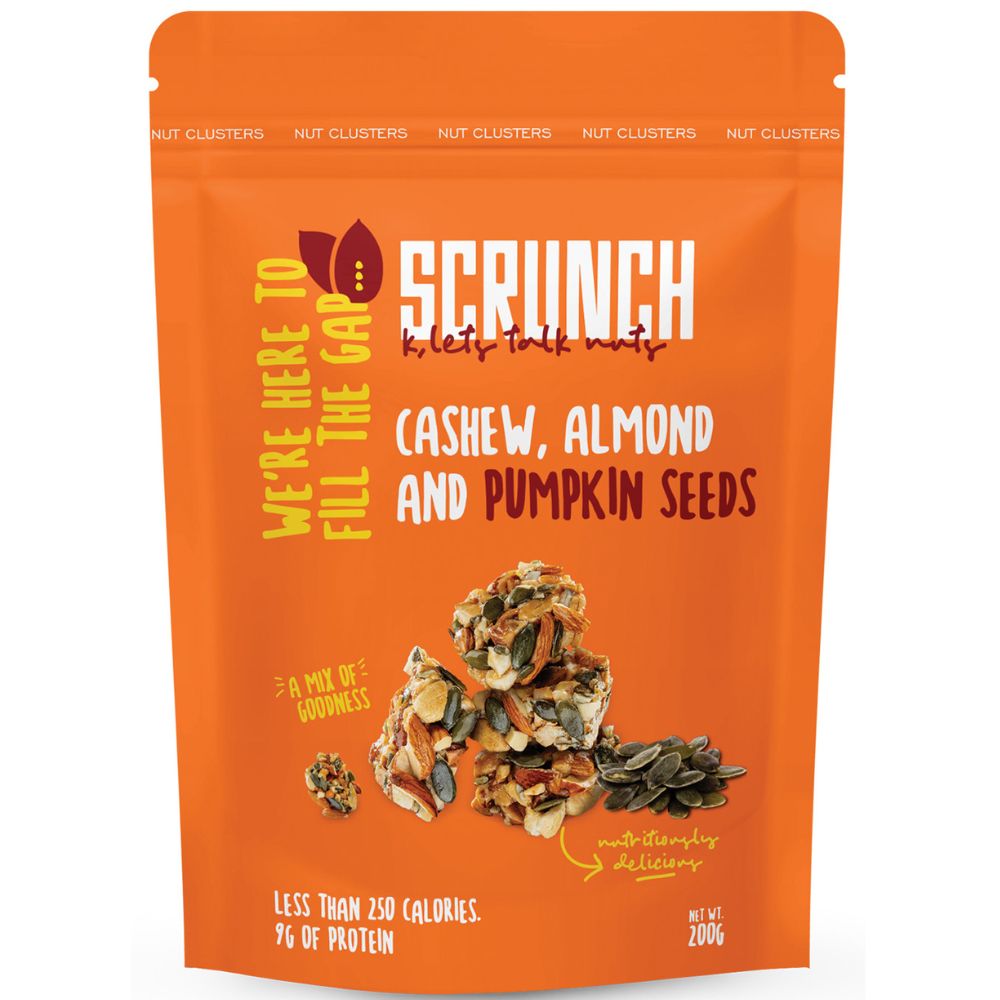 Scrunch Cashew, Almond, and Pumpkin Seed - Cluster - 200g