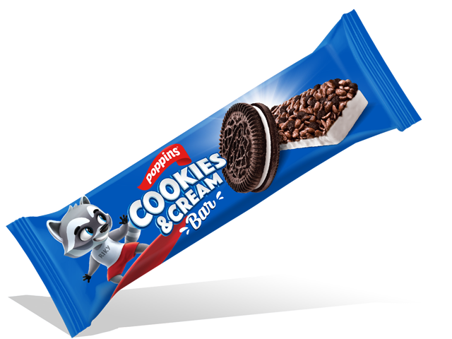Poppins Cookies & Cream Bar 18g