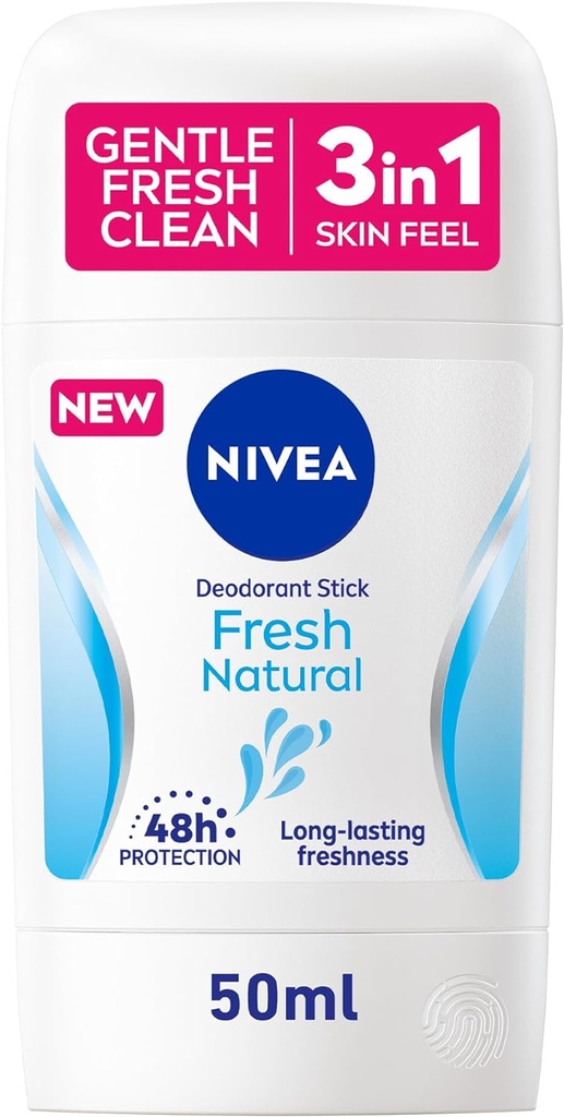 NIVEA Deodorant Stick for Women, 48h Protection, Fresh Natural Ocean Extracts, 50ml