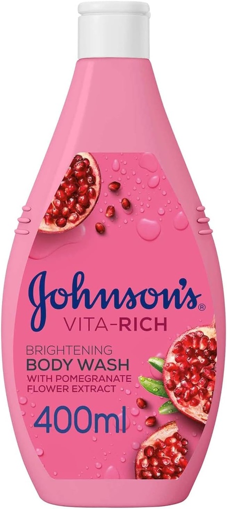 Johnsons Body Wash Vita-Rich, Brightening Pomegranate Flower, 400ml
