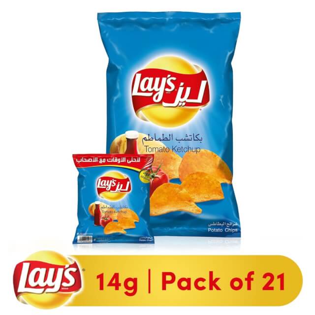 Lays Potato Chips Ketchup 14g x 21 Pieces