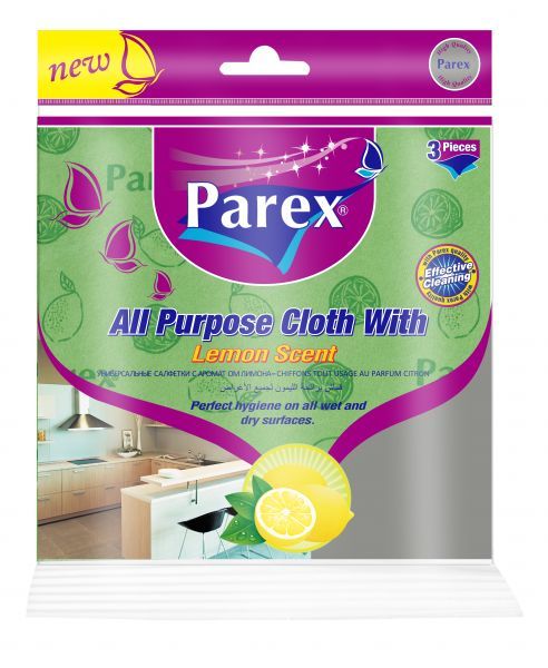 Parex All Purpose Cloths With Lemon Scented, 3 Pieces
