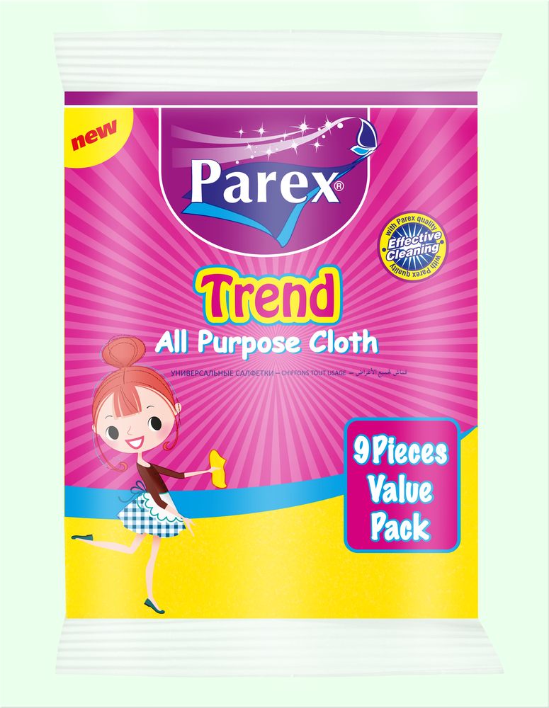 Parex Trend, Cleaning Cloth, 9 Pcs, 38 X 30 Cm.
