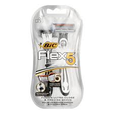 Bic Flex 5 Men's Shaver - 5 Bladed Razor Heads - 2