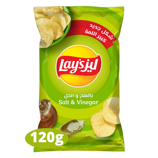 Lays Salt & Vinegar Potato Chips 110g