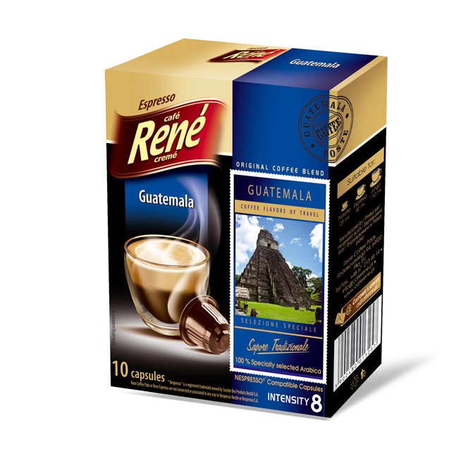 Cafe Rene Coffee Capsules Guatemala 10 Capsules