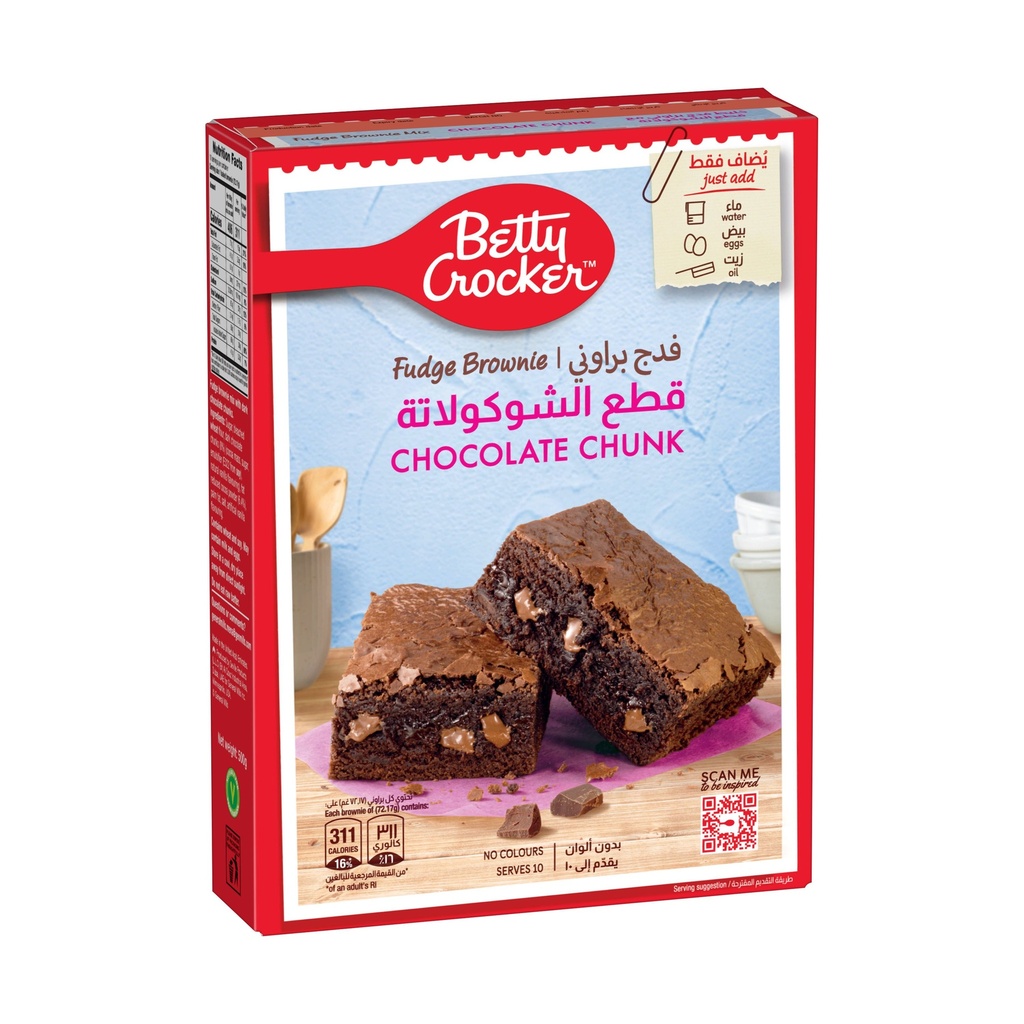Betty Crocker Fudge Brownie Chocolate Chunk 500g
