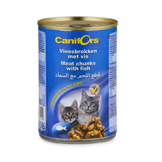 Canifors Cat Food Meat Chunks With Fish 410g 