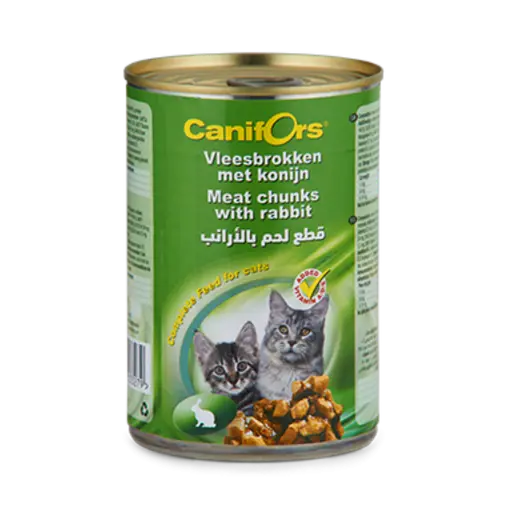 Canifors Cat Food Meat Chunks With Rabbit 410g 