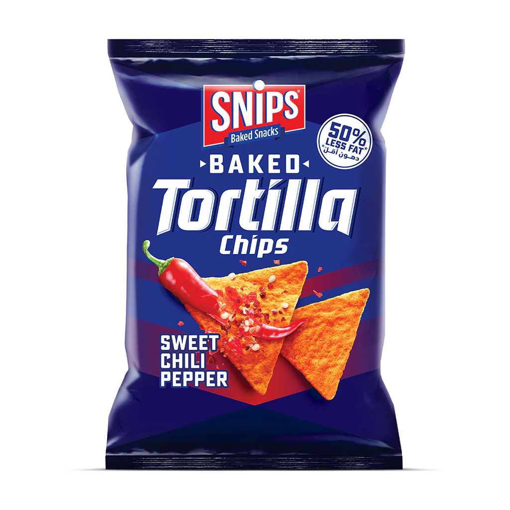 Snips Baked Tortilla Chips Sweet Chili Pepper 130g 