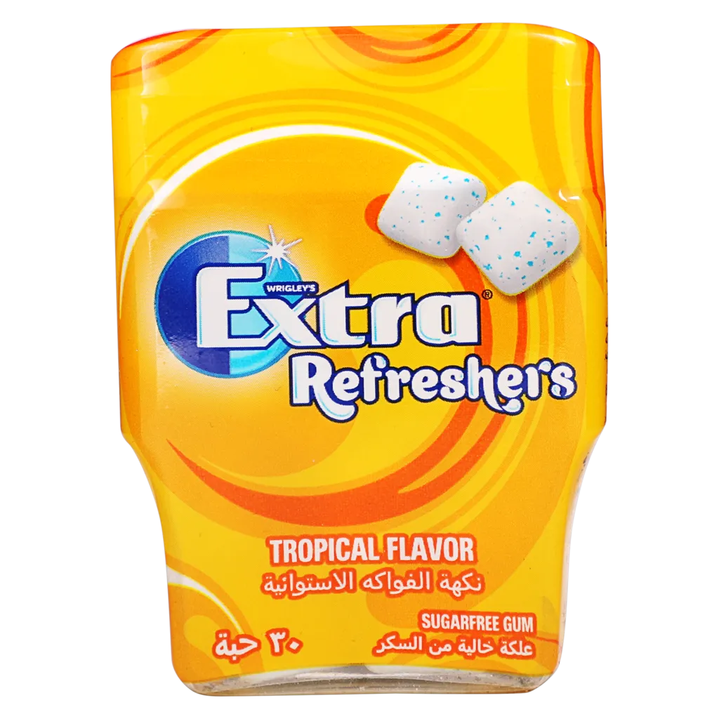 Extra Gum Refreshers Tropical Flavor - Sugar Free 30 pieces