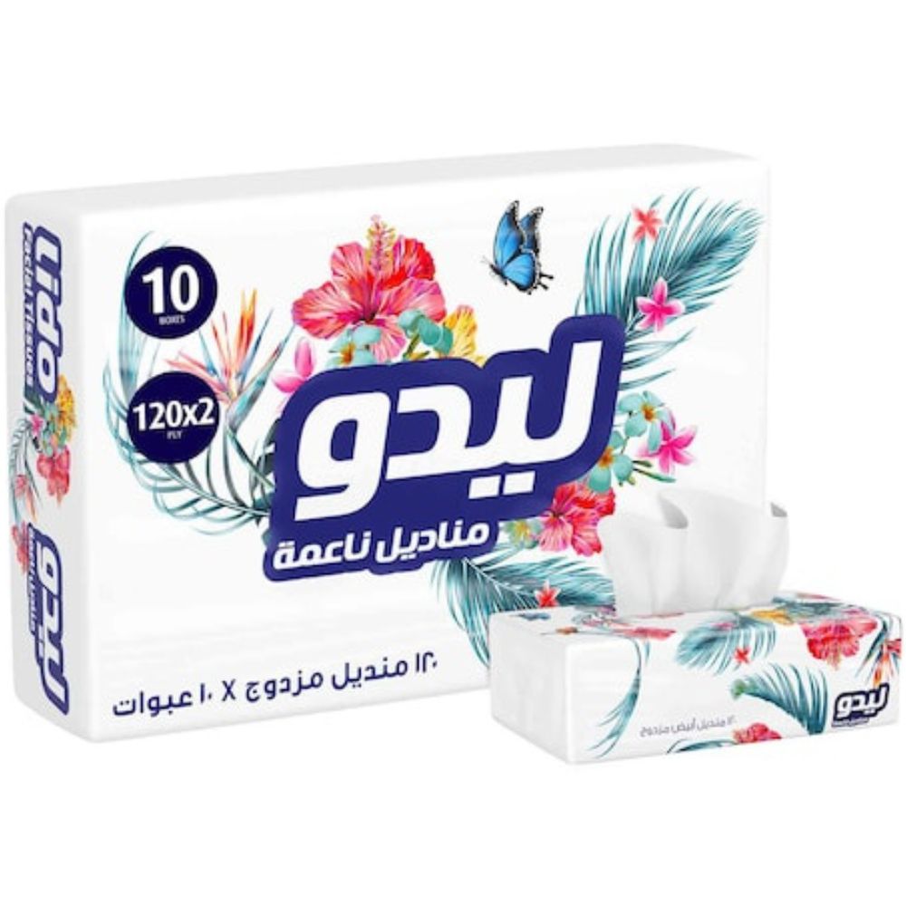 Lido Facial Tissues - Pack Of 3 Boxes - 140 Tissues 