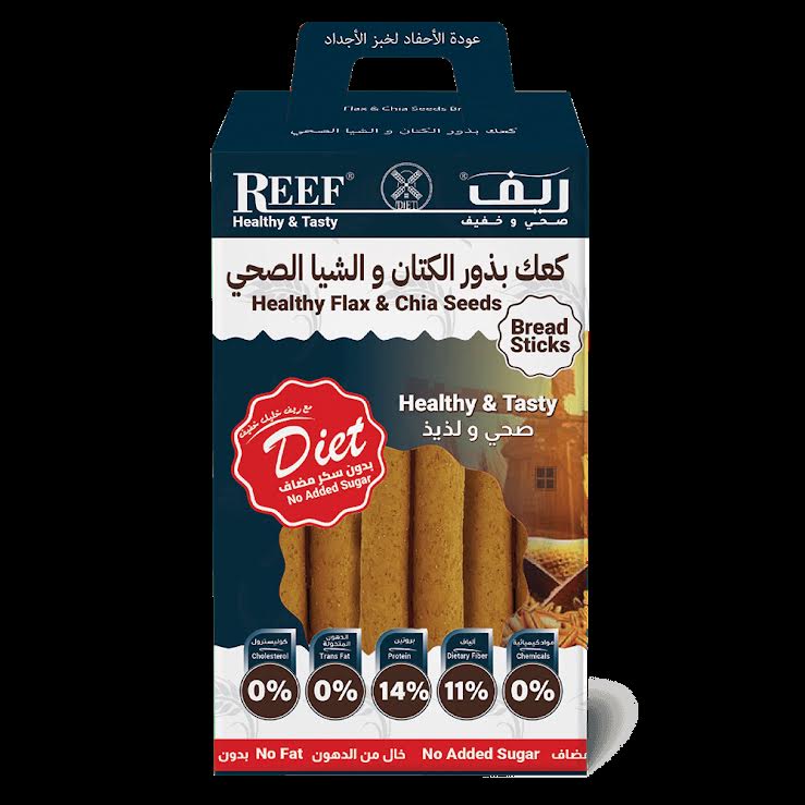 Reef Bread Sticks Healthy Flax & Chia Seeds 350g