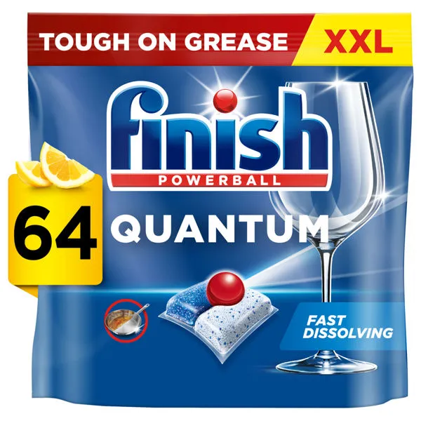 Finish Quantum All in One Dishwasher Tablets - 64 Tabs 