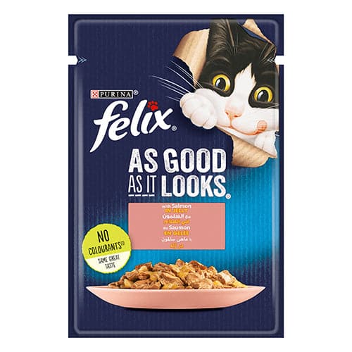 Purina Felix Cat Wet Food Salmon in Jelly 85g 