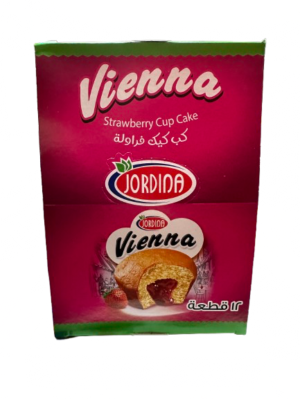 Jordina Vienna Strawberry Cup Cake 12 pcs