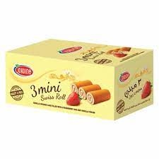 Jordina Mini Swiss Roll Strawberry cake 12pcs