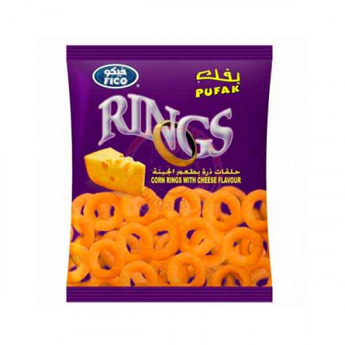 Fico Pufak Corn Rings With Cheese Flavour chips 15g
