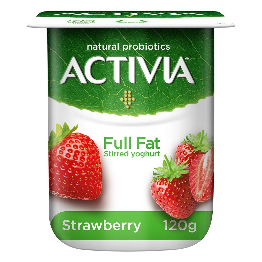 Activia Stirred Yoghurt Full Fat Strawberry 120g 