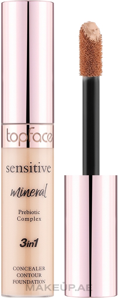 TopFace Sensitive Mineral 3 in 1 Concealer, Contour and Foundation - 001 
