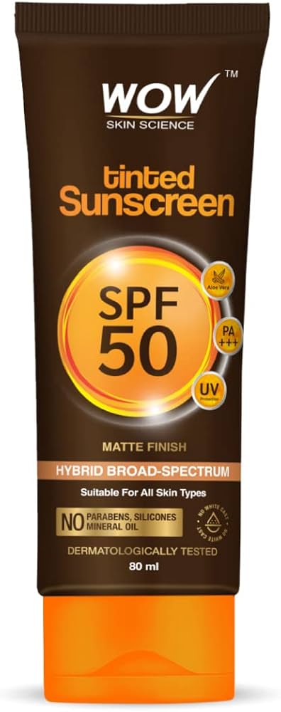 WOW Skin Science Tinted Sunscreen SPF50 80ml 