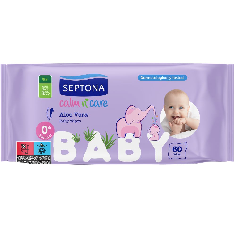Septona Aloe Vera Baby Wipes 60ct