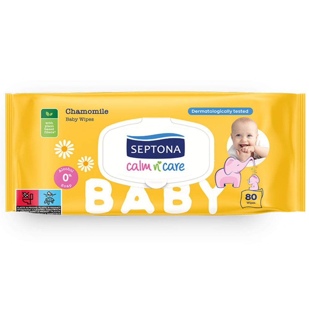 Septona Chamomile Baby Wipes 80ct