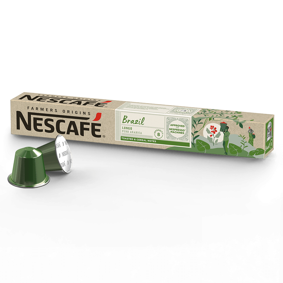 Nescafe Farmers Origins Brazil Espresso 10 Capsules - Intensity: 8