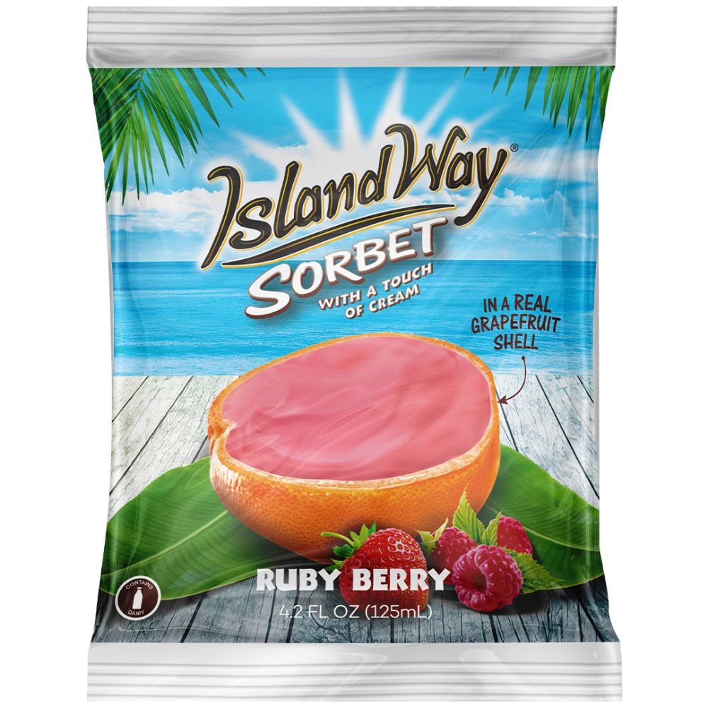 Island Way Ruby Berry Sorbet Ice Cream 125ml