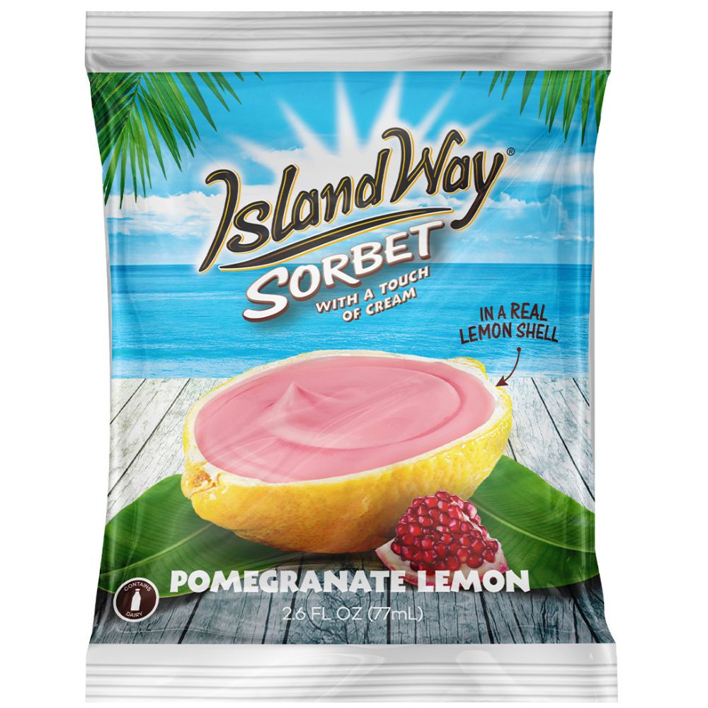 Island Way Pomegranate Lemon Sorbet Ice Cream 77ml 