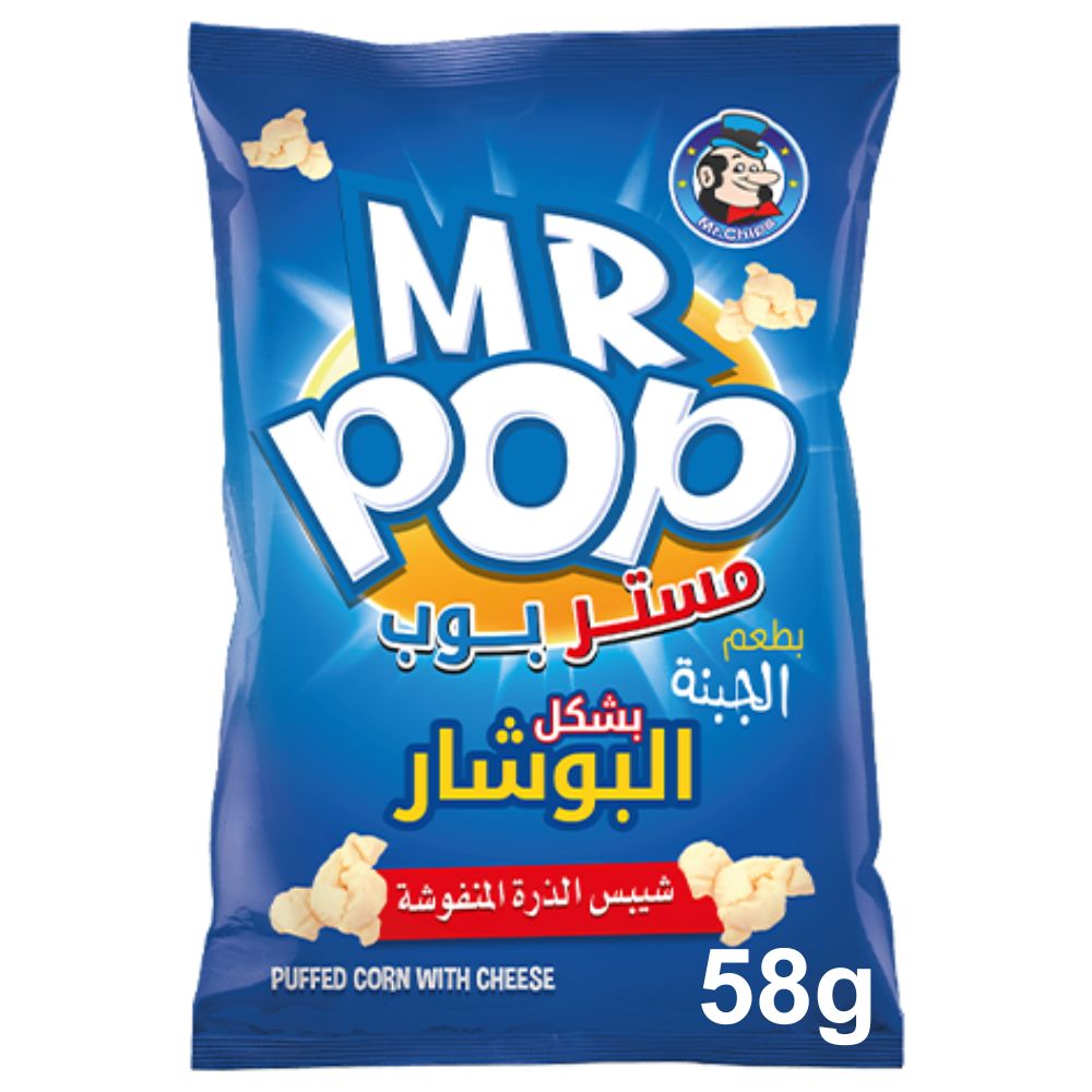 Mr Chips Mr Pop - Puffed Corn With Cheese 58g