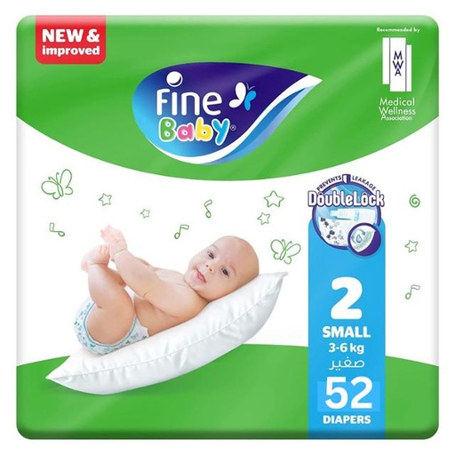 [6294018803560] Fine Baby Diapers Size 2 - 3-6kg 52ct