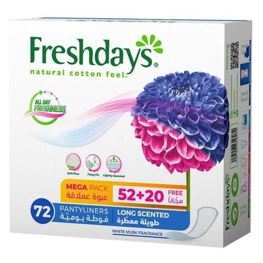 [5281001318072] Freshdays Daily Liners Long Scented 72 Pads