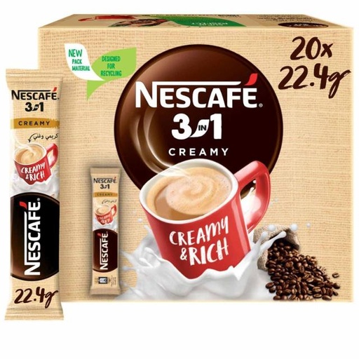 [6294003570378] Nescafe 3 in 1 Creamy Latte 22.4g x 20pcs